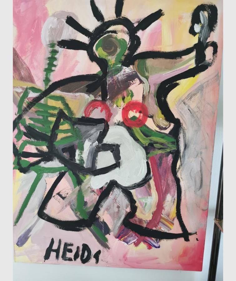 Heidi Klum piešinys 1992 m.